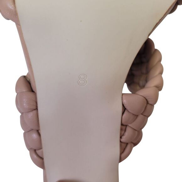 Viviany Women's Nude Braided Mule Heels With Pointed Toe & Stiletto Heel Size 8 - Picture 11 of 12